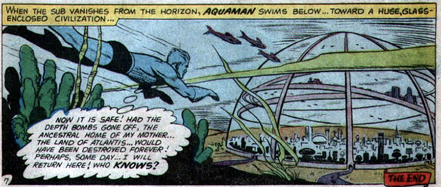 Last panel reveal of the Land of Atlantis in Adventure Comics #260, March 1959