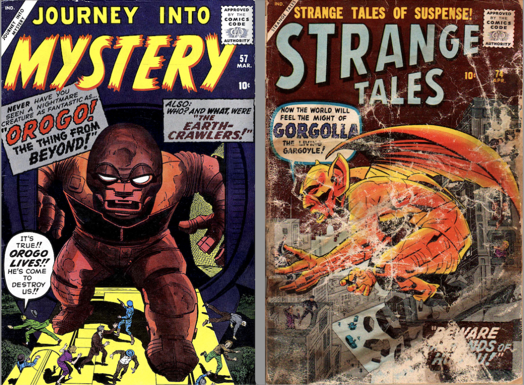 Marvel monsters from comics on sale in November 1959