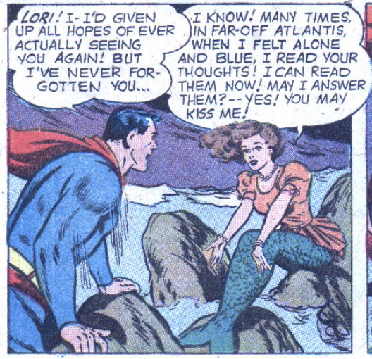 Superman asks Lori to marry him in Superman #135, December 1959