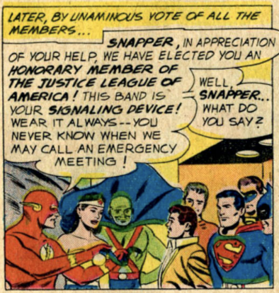 "Snapper" joins the JL in The Brave and the Bold #28, Dec 1959
