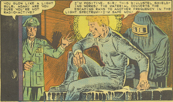 Captain Adam given shielding in Space Adventures #33, Jan 1960