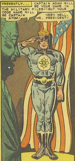 Captain Atom's suit in Space Adventures #33, Jan 1960