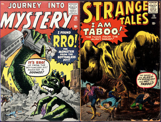 Marvel monsters from comics on sale in January 1960