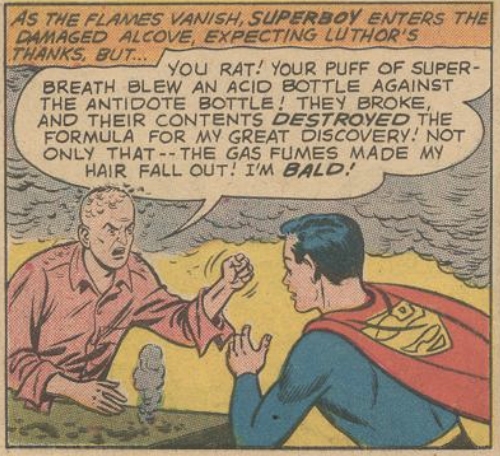 Lex goes bald in Adventure Comics #271, Feb 1960