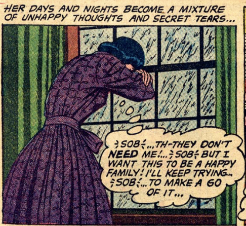 Lois crying again in Lois Lane #20, August 1960