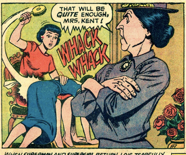 Lois whacks it in the back in Lois Lane #20, August 1960