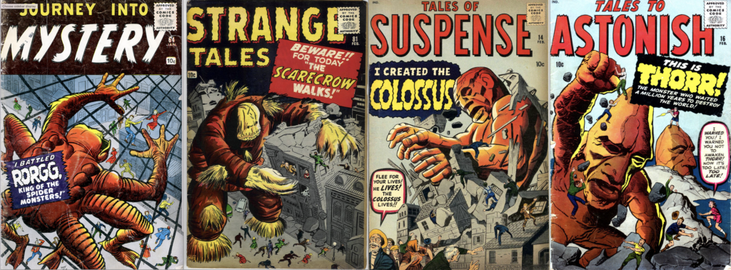 Marvel monsters from comics on sale in September 1960