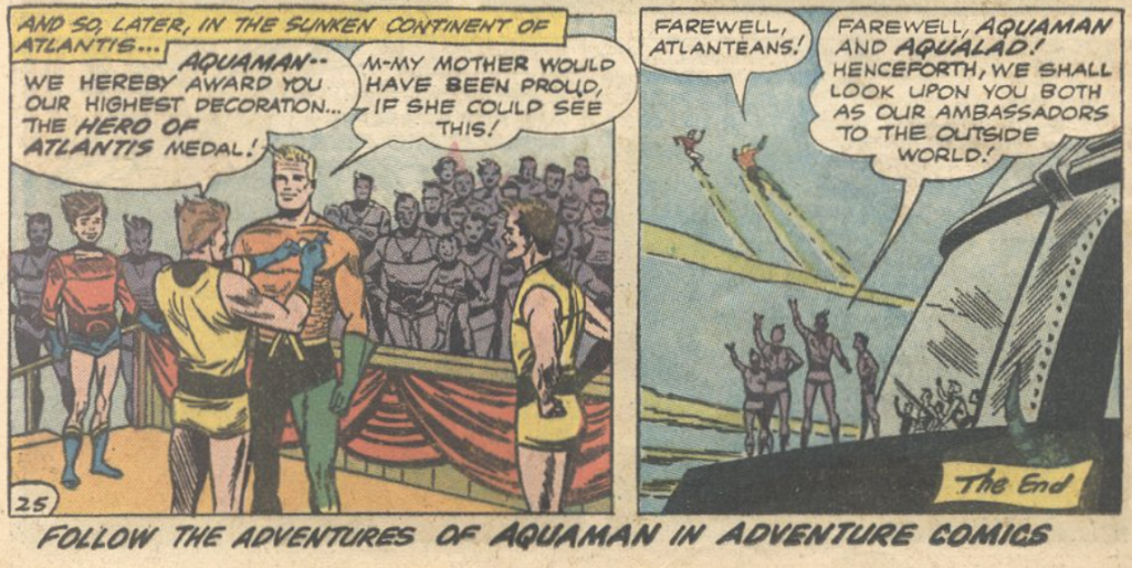 Aquaman world-building in Showcase #30, November 1960