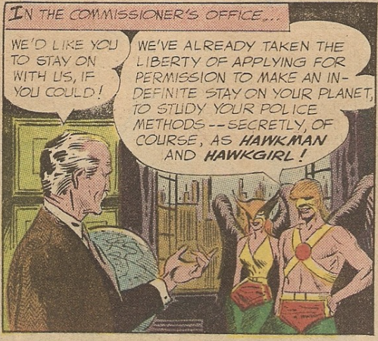The Hawks stay on Earth in The Brave and The Bold #34, December 1960