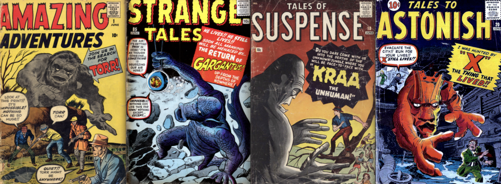 Marvel Monsters gracing the newsstands in March 1961