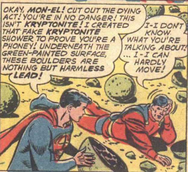Superboy reveals his trap to Mon-El n Superboy #89, April 1961