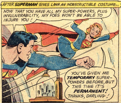Lana as Superwoman in Lois Lane #26, May 1961