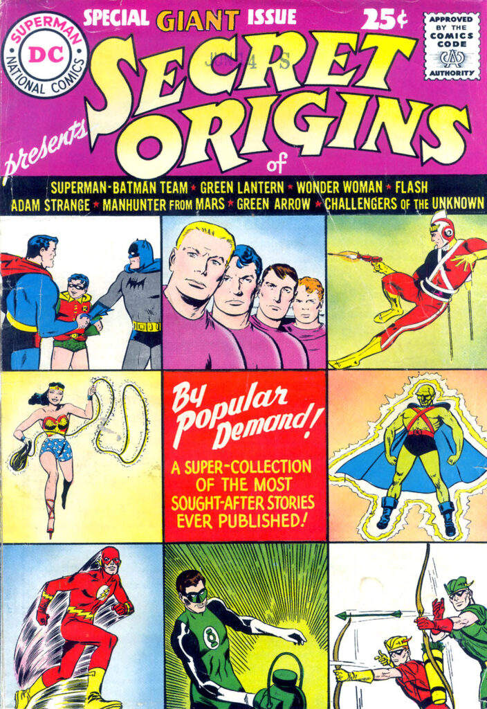 The cover of Secret Origins #1, June 1961