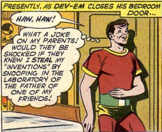 Dev-Em, Super-Brat is introduced in Adventure Comics #287, June 1961