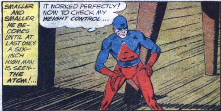 Ray in costume as The Atom in Showcase #34, July 1961