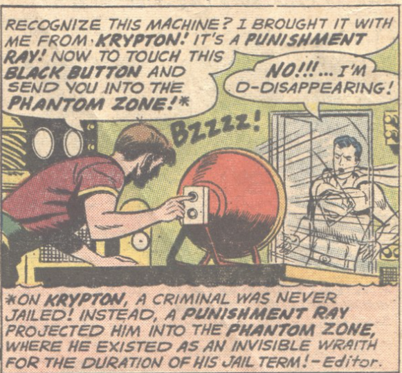 Dev-Em sends Superboy to the Phantom Zone in Adventure #288, July 1961