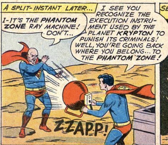 Superboy sends Jax-Ur to the Phantom Zone in Adventure Comics #289, Aug 1961