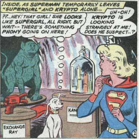 Krypto sniffs out Lesla-Lar in Action Comics #281, Aug 1961