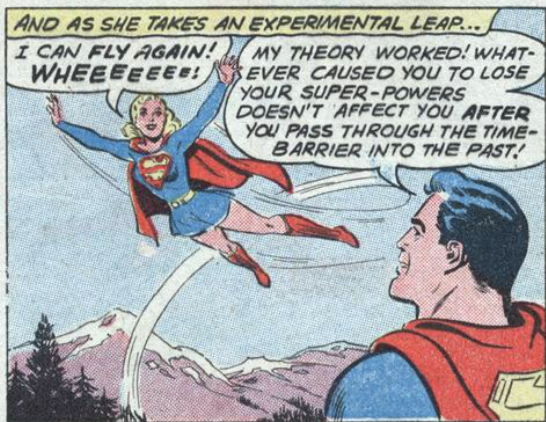 Supergirl re-powered back in time in Action Comics #281, Aug 1961